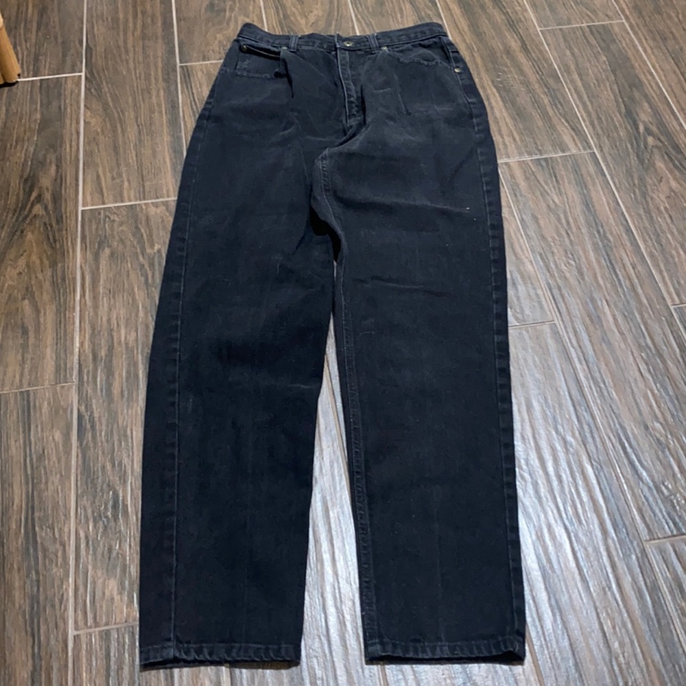 Vintage Liz Claiborne faded black tapered jeans